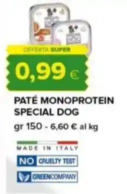 Tigre Paté monoprotein SPECIAL DOG offerta