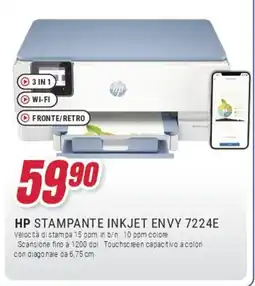 Trony HP STAMPANTE INKJET ENVY 7224E offerta
