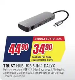 Trony Trust hub usb 8-in-1 dalyx offerta