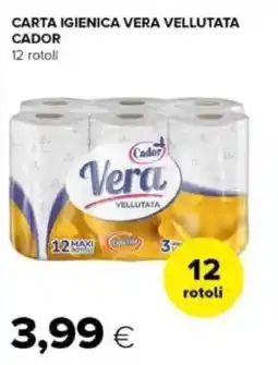 Tigre Carta igienica vera vellutata CADOR offerta