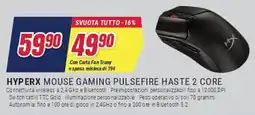 Trony Hyperx mouse gaming pulsefire haste 2 core offerta