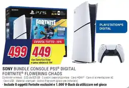 Trony Sony bundle console ps5 digital fortnite flowering chaos offerta