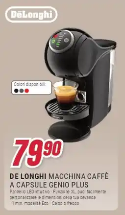 Trony De longhi macchina caffè a capsule genio plus offerta