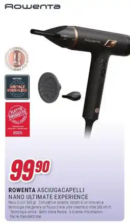 Trony Rowenta asciugacapelli nano ultimate experience offerta
