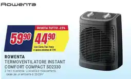 Trony ROWENTA TERMOVENTILATORE INSTANT COMFORT COMPACT SO2330 offerta