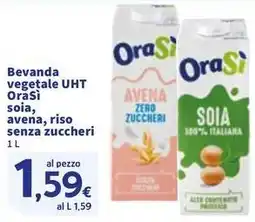 Sigma Bevanda vegetale UHT OraSi soia, avena, riso senza zuccheri offerta