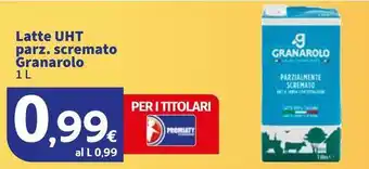 Sigma Latte UHT parz. scremato Granarolo offerta