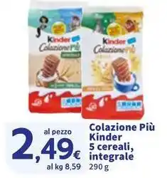 Sigma Colazione Più Kinder 5 cereali, integrale offerta