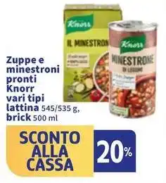 Sigma Zuppe e minestroni pronti Knorr lattina,brick offerta