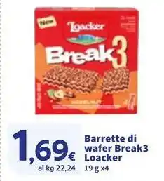 Sigma Barrette di wafer Break3 Loacker offerta