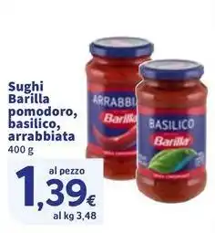 Sigma Sughi Barilla pomodoro, basilico, arrabbiata offerta