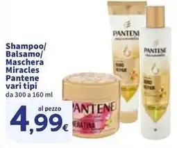 Sigma Shampoo/ Balsamo/ Maschera Miracles Pantene offerta