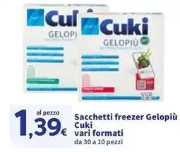 Sigma Sacchetti freezer Gelopiù Cuki offerta