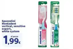 Sigma Spazzolini Mentadent vertical, sensitive expert, white system offerta