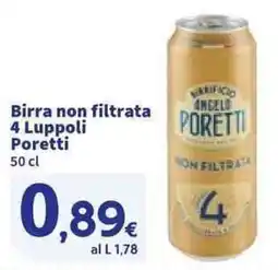 Sigma Birra non filtrata 4 Luppoli Poretti offerta
