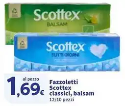 Sigma Fazzoletti Scottex classici, balsam 12/10 pezzi offerta