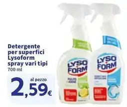 Sigma Detergente per superfici Lysoform spray offerta