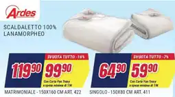 Trony Ardes scaldaletto 100% lanamorpheo offerta