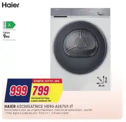 Trony HAIER ASCIUGATRICE HD90-A367U1-IT offerta