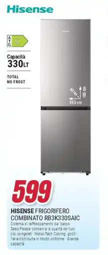 Trony HISENSE FRIGORIFERO COMBINATO RB3K330SAIC offerta