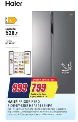 Trony HAIER FRIGORIFERO SIDE-BY-SIDE HSR3918ENPG offerta