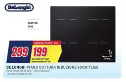 Trony DE LONGHI PIANO COTTURA INDUZIONE 60CM YL160 offerta