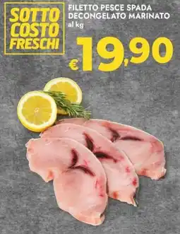 Bennet Filetto pesce spada decongelato marinato offerta