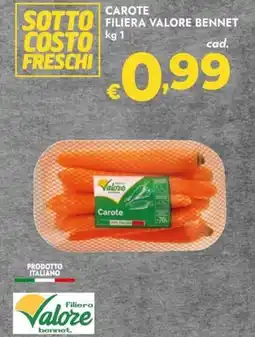 Bennet Carote filiera valore BENNET offerta