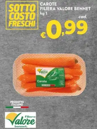 Bennet Carote filiera valore BENNET offerta