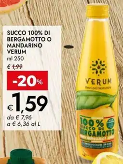 Bennet Succo 100% di bergamotto o mandarino offerta