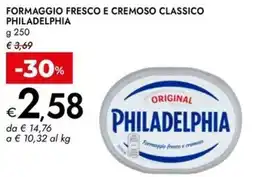 Bennet Formaggio fresco e cremoso classico PHILADELPHIA offerta