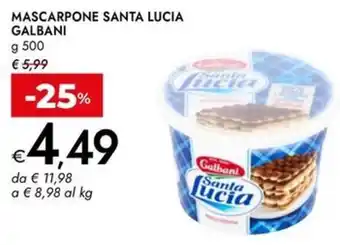 Bennet Mascarpone santa lucia GALBANI offerta