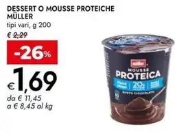 Bennet Dessert o mousse proteiche MÜLLER offerta