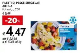 Bennet Filetti di pesce surgelati ARTICA offerta