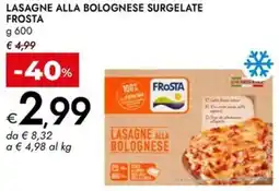 Bennet Lasagne alla bolognese surgelate FROSTA offerta