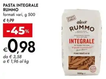 Bennet Pasta integrale RUMMO offerta