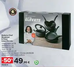 Carrefour Batteria Chef Borghese 6 Pezzi Linea Elevate offerta