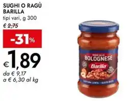 Bennet Sughi o ragù BARILLA offerta