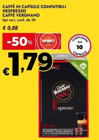 Caffè in capsule compatibili nespresso CAFFÈ VERGNANO
