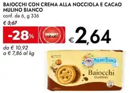 Bennet Baiocchi con crema alla nocciola e cacao MULINO BIANCO offerta