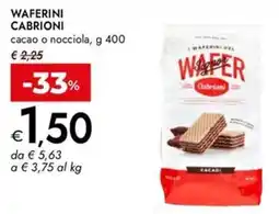 Bennet Waferini cabrioni cacao o nocciola offerta