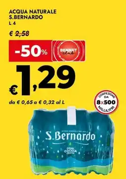 Bennet Acqua naturale S.BERNARDO offerta