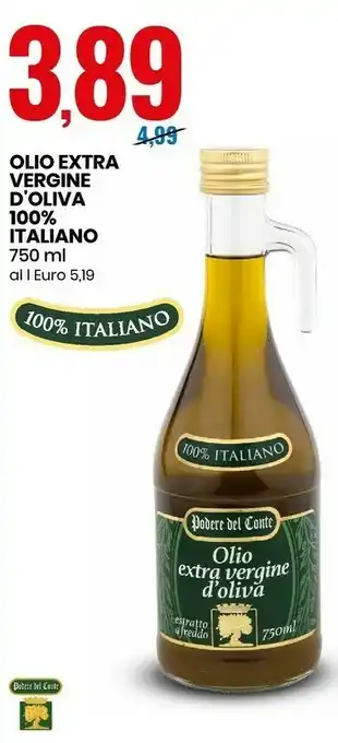 Olio extra vergine d'oliva 100% italiano