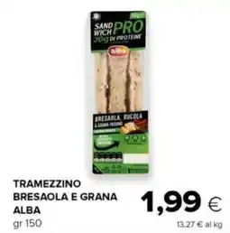 Oasi Tramezzino bresaola e grana ALBA offerta