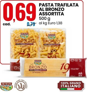 Eurospin Pasta trafilata al bronzo assortita offerta