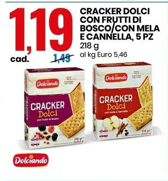 Eurospin Cracker dolci con frutti di bosco offerta