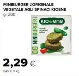 Oasi Miniburger l'originale vegetale agli spinaci KIOENE offerta