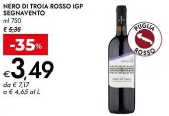 Bennet Nero di troia rosso igp SEGNAVENTO offerta