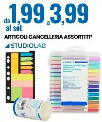 Eurospin Studiolab articoli cancelleria assortiti offerta