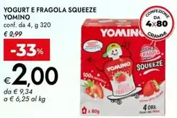 Bennet Yogurt e fragola squeeze YOMINO offerta
